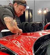Paint Correction & Clear Bra Film on Red Ferrari